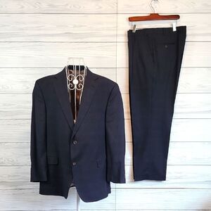 Jack Victor Classic Style Vince Black Wool Suit  Blazer With Trousers  Size 40R